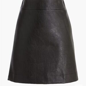J. Crew Faux-leather A-line mini skirt